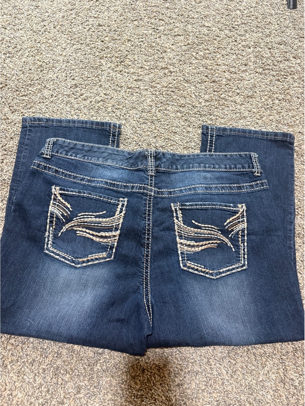 Maurices Women's Size 20 Regular Thick Stitch Denim Capri Jeans